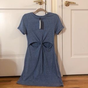 T-shirt Dress with Slits in Front